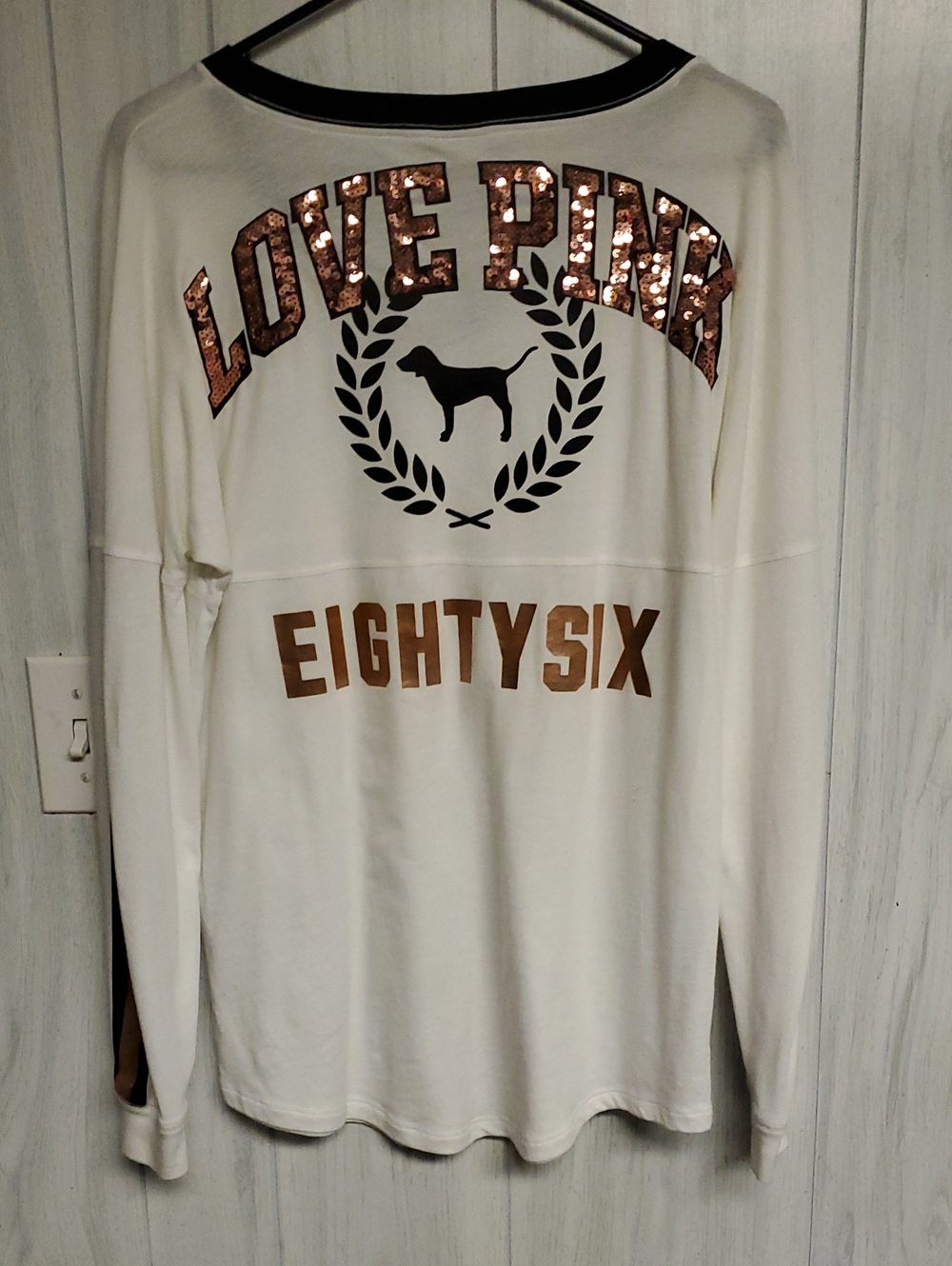 PINK by VICTORIA SECRET EUC Vneck Long Sleeve Ladies Jersey Top Small